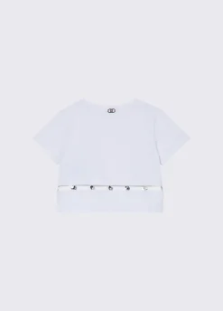 T-shirt con castoni gioiello