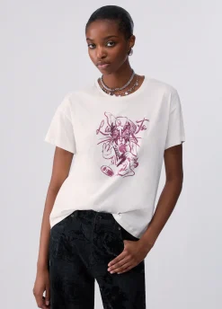 T-shirt con coniglio rock
