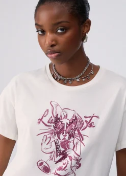 T-shirt con coniglio rock