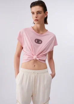 T-shirt con dettagli gioiello