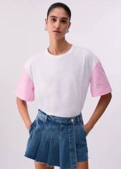 T-shirt con foulard