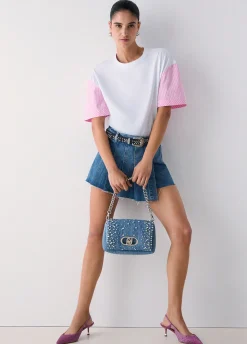 T-shirt con foulard