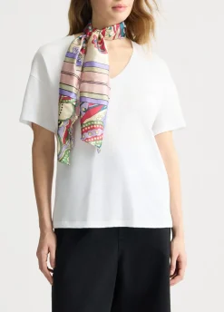 T-shirt con foulard