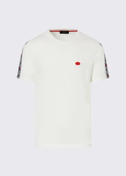 T-shirt con inserto stampato