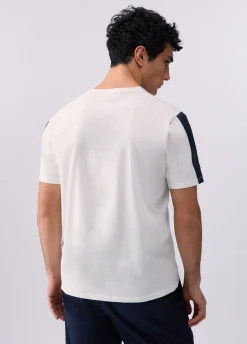 T-shirt con inserto stampato