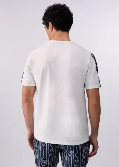 T-shirt con inserto stampato