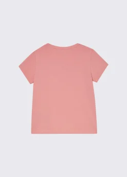 T-shirt con logo e strass