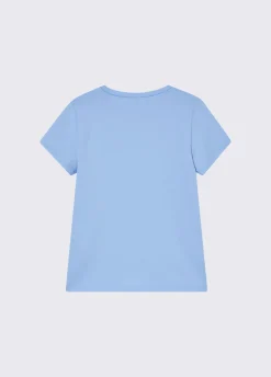 T-shirt con logo e strass