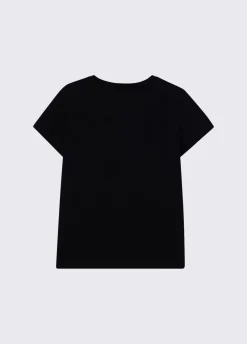 T-shirt con logo e strass