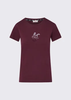 T-shirt con logo e strass