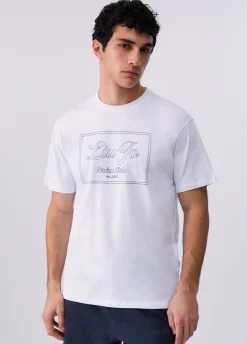 T-shirt con logo ricamato