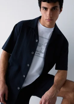 T-shirt con logo ricamato