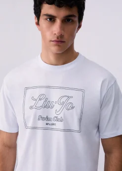T-shirt con logo ricamato