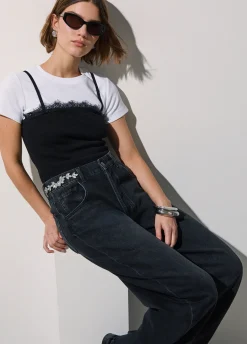 T-shirt con patch logo