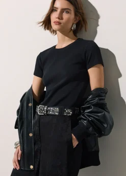 T-shirt con patch logo