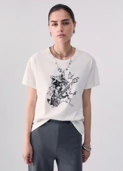T-shirt con procione rock
