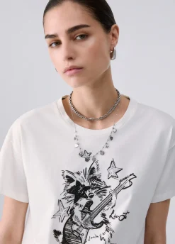 T-shirt con procione rock