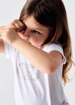 T-shirt con ricami gioiello