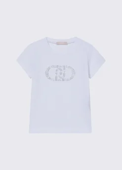 T-shirt con ricami gioiello