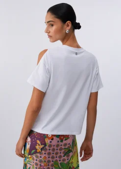 T-shirt con ricami gioiello