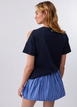 T-shirt con ricami gioiello