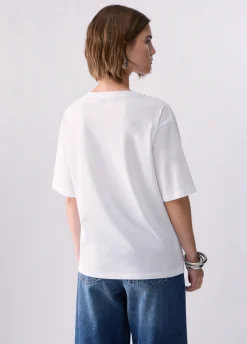 T-shirt con ricami gioiello