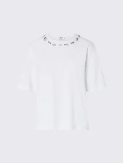 T-shirt con ricami gioiello