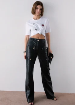 T-shirt con ricami gioiello