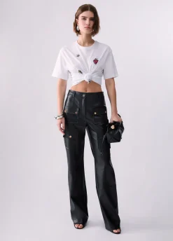 T-shirt con ricami gioiello