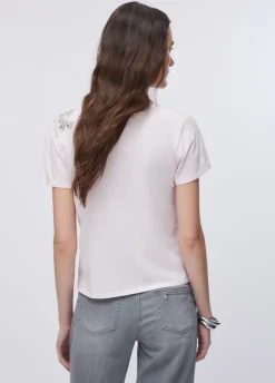 T-shirt con ricamo gioiello