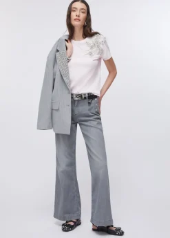 T-shirt con ricamo gioiello