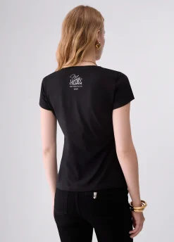 T-shirt con ricamo gioiello
