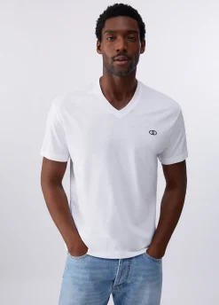 T-shirt con scollo a V