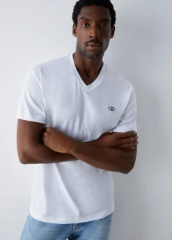 T-shirt con scollo a V