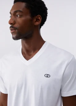 T-shirt con scollo a V