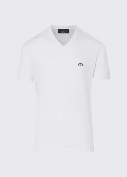 T-shirt con scollo a V