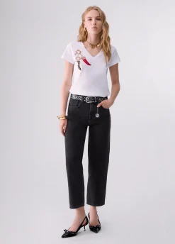 T-shirt con scollo a V