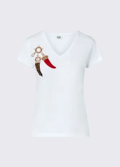 T-shirt con scollo a V