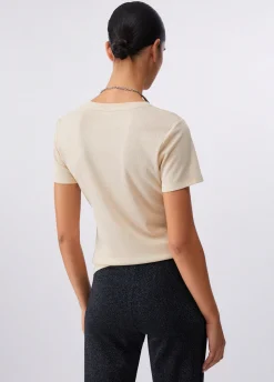 T-shirt con scollo a V