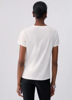 T-shirt con stampa angelo