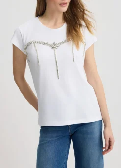 T-shirt con strass