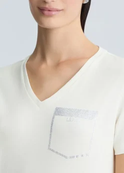 T-shirt con strass