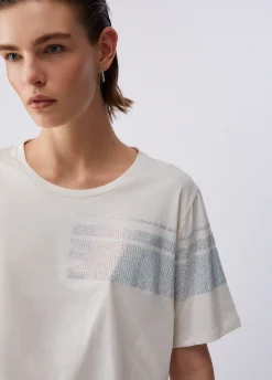 T-shirt con strass