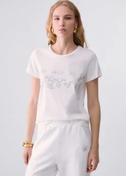 T-shirt con strass