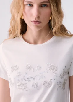 T-shirt con strass