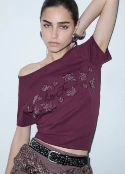T-shirt con strass