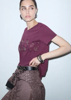 T-shirt con strass