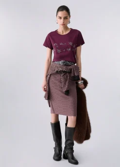 T-shirt con strass