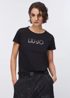 T-shirt con strass