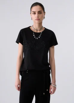 T-shirt con strass